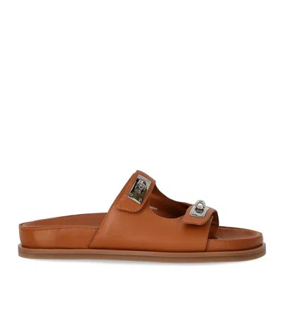 Strategia Light Brown Sandal In Leather