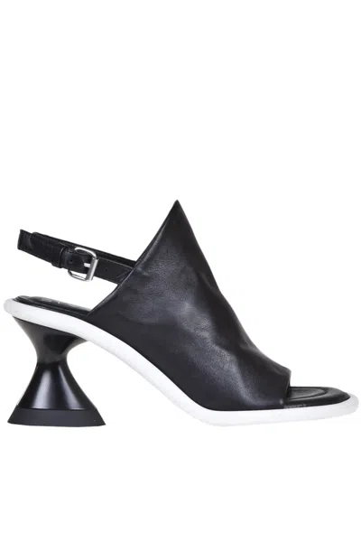 Strategia Nappa Leather Sandals In Black