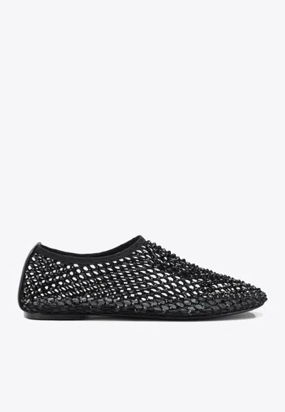 Strategia Perforated Ballet Flats In Black