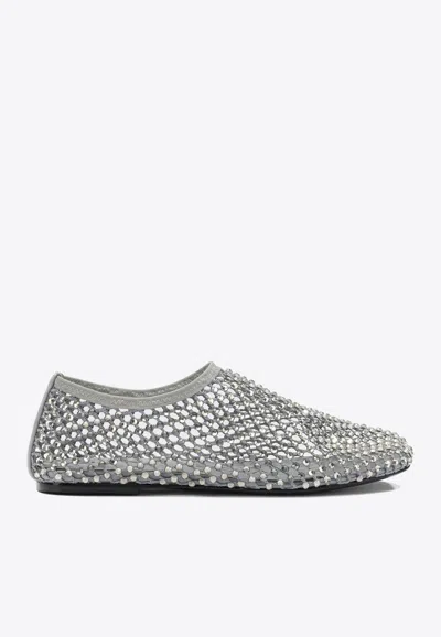 Strategia Perforated Ballet Flats In Gray
