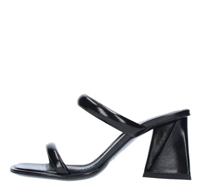 Strategia Woman Sandals Black Size 7 Soft Leather