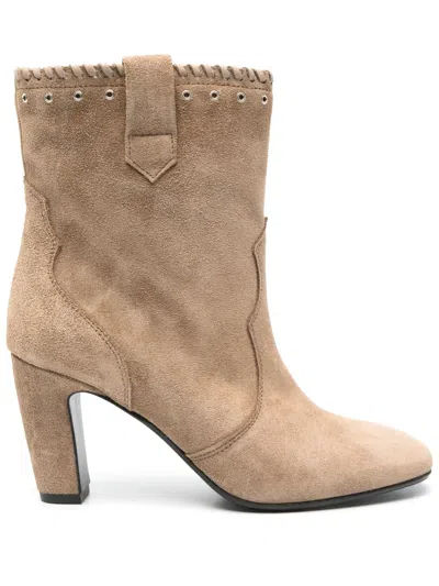 Strategia Shoes 80mm Ankle Boots In Braun