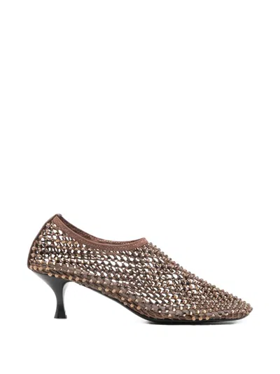 Strategia Shoes Beaded Heeled Pumps In Brown