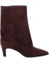 Strategia Shoes Pointed 'joelle' Ankle Boots In Burgundy