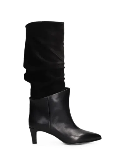 Strategia Shoes Pointed-toe Slouchy Boots In Black