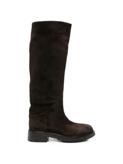 Strategia Shoes Suede Boots In Brown