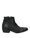 Strategia Woman Ankle Boots Black Size 7 Leather In Black