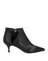 Strategia Woman Ankle Boots Black Size 8 Leather
