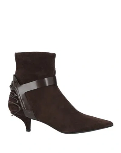 Strategia Woman Ankle Boots Chocolate Brown Size 9 Leather