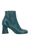 Strategia Woman Ankle Boots Deep Jade Size 8 Leather In Green