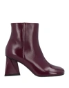 Strategia Woman Ankle Boots Deep Purple Size 6 Leather