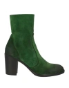 Strategia Woman Ankle Boots Green Size 8 Leather