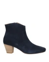 Strategia Woman Ankle Boots Navy Size 12 Soft Leather In Navy