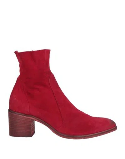 Strategia Woman Ankle Boots Red Size 8 Leather