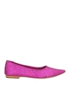 Strategia Woman Ballet Flats Fuchsia Size 6 Leather In Pink