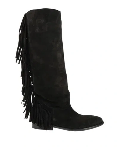 Strategia Woman Boot Black Size 8 Leather