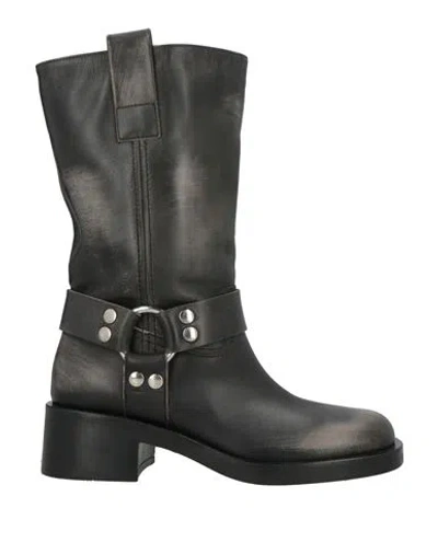 Strategia Woman Boot Black Size 8 Leather