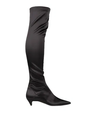 Strategia Woman Boot Black Size 8 Textile Fibers In Multi