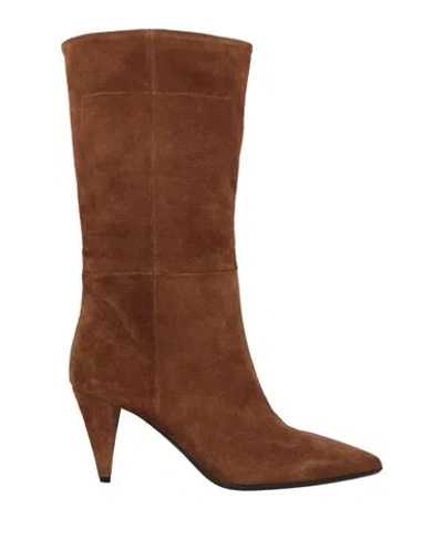 Strategia Woman Boot Brown Size 7 Leather