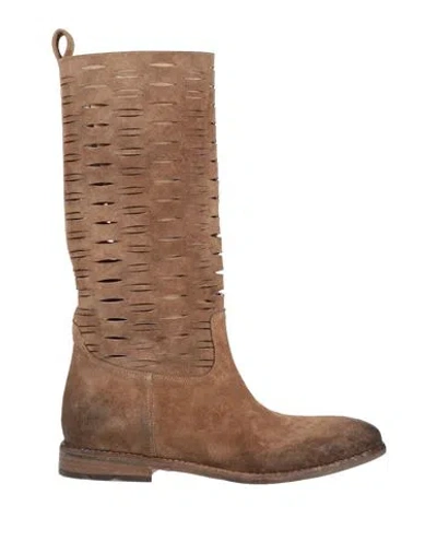 Strategia Woman Boot Camel Size 8.5 Leather In Brown