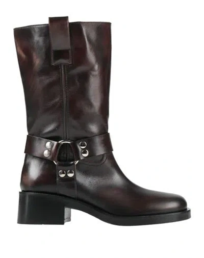 Strategia Woman Boot Chocolate Brown Size 9 Leather