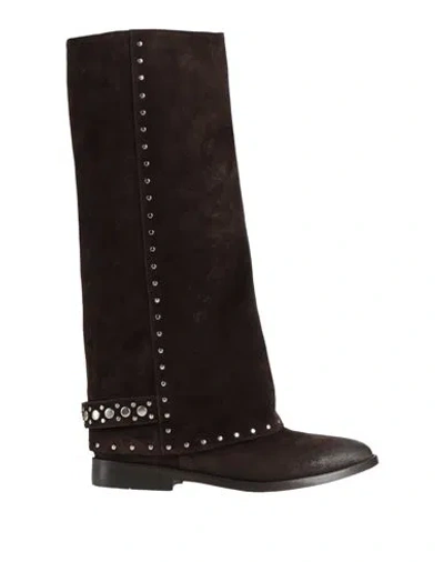 Strategia Woman Boot Dark Brown Size 8 Leather