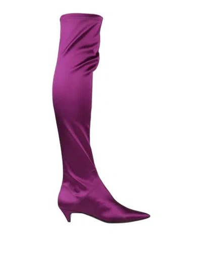 Strategia Woman Boot Deep Purple Size 7 Textile Fibers