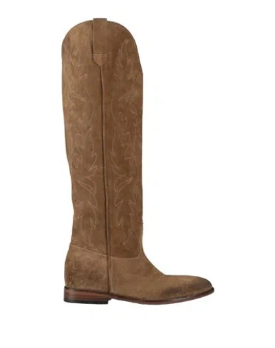 Strategia Woman Boot Military Green Size 10 Leather
