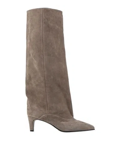 Strategia Woman Boot Taupe Size 8 Leather In Brown
