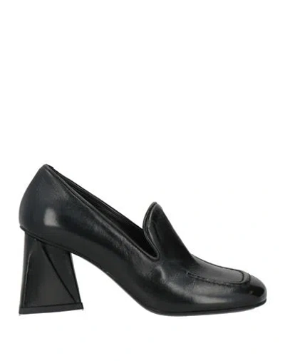 Strategia Woman Loafers Black Size 6 Leather