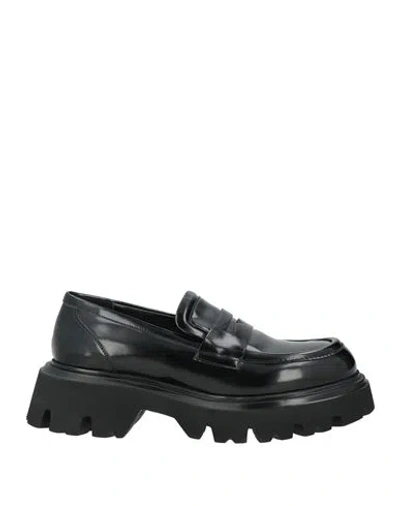 Strategia Woman Loafers Black Size 6 Textile Fibers In Multi