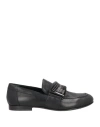 Strategia Woman Loafers Black Size 8 Leather In Black