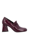 Strategia Woman Loafers Deep Purple Size 6 Leather