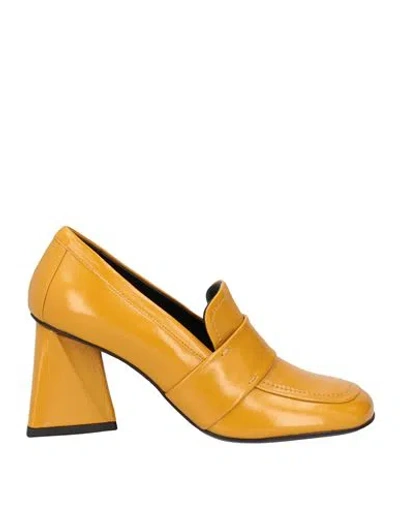Strategia Woman Loafers Ocher Size 6 Leather In Yellow