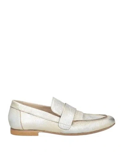 Strategia Woman Loafers Platinum Size 7 Leather In White