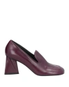 Strategia Woman Loafers Plum Size 10 Leather In Purple