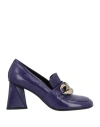 Strategia Woman Loafers Purple Size 10 Leather