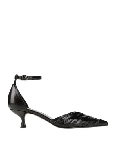 Strategia Woman Pumps Black Size 8 Leather