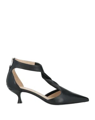 Strategia Woman Pumps Black Size 9 Leather