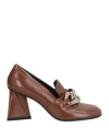 Strategia Woman Pumps Brown Size 8 Leather