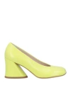 Strategia Woman Pumps Acid Green Size 8 Leather In Green
