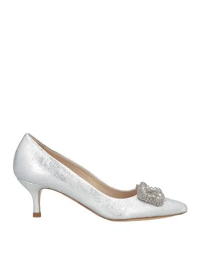 Strategia Woman Pumps Silver Size 5 Leather