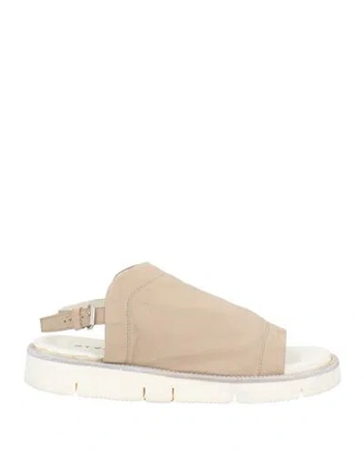 Strategia Woman Sandals Beige Size 6 Leather In Brown