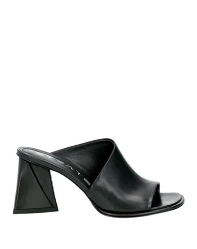 Strategia Woman Sandals Black Size 6 Leather