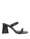 Strategia Woman Sandals Black Size 7 Soft Leather In Black