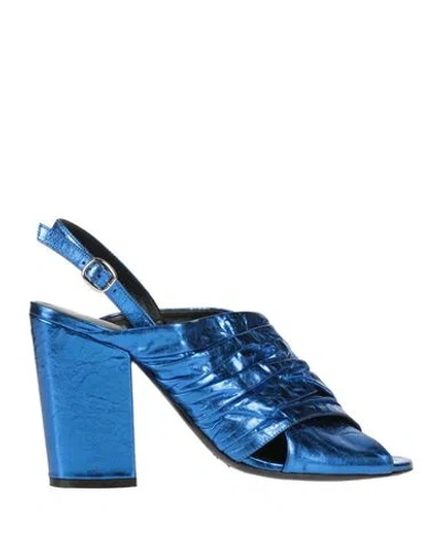 Strategia Woman Sandals Bright Blue Size 6 Soft Leather