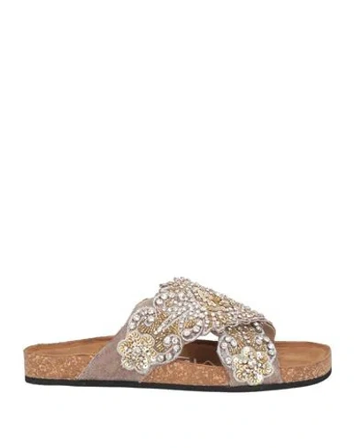 Strategia Woman Sandals Gold Size 7 Textile Fibers