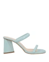 Strategia Woman Sandals Light Blue Size 10 Soft Leather In Blue