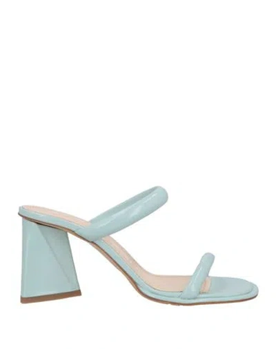 Strategia Woman Sandals Light Blue Size 10 Soft Leather