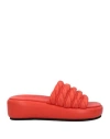 Strategia Woman Sandals Orange Size 6 Textile Fibers